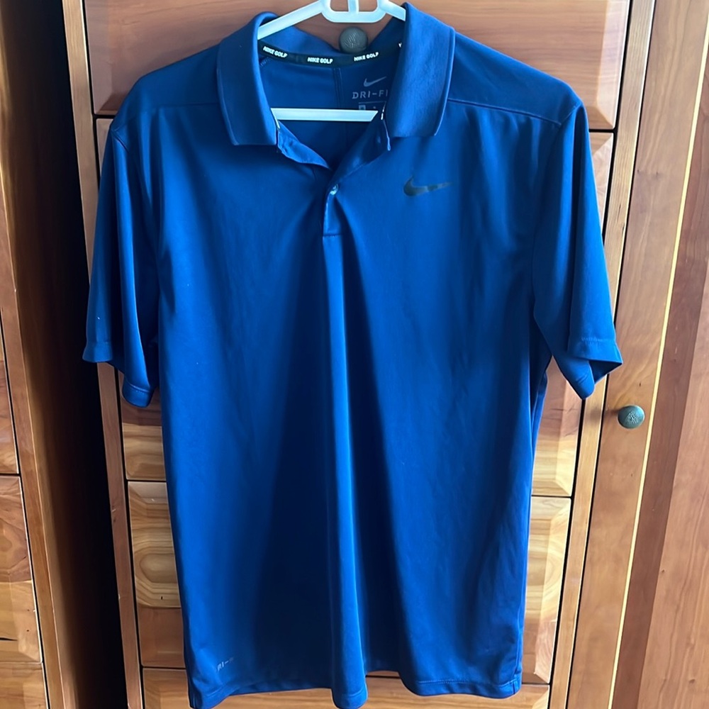 Nike Golf Men’s Polo Dri-Fit Navy Blue size Medium